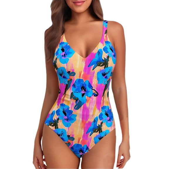 YM Women's One-Piece Swimsuits High Waisted Bathing Suit Athletic Bathing Suit Fashion Swim Suits for Women Beach Gifts for Women