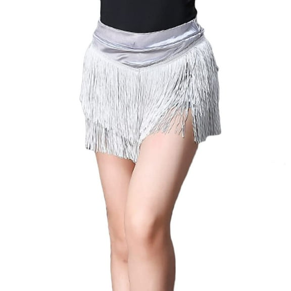 YM YOUMU Girls Kids Fringe Dance Hip Skirt Latin Cha Cha Performance Tassel Swing Design Mini Skirt