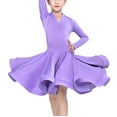 thumbnail image 1 of YM YOUMU Girls Latin Dance Dress Long Sleeve Dancewear for Ballroom Salsa Practice, 1 of 3