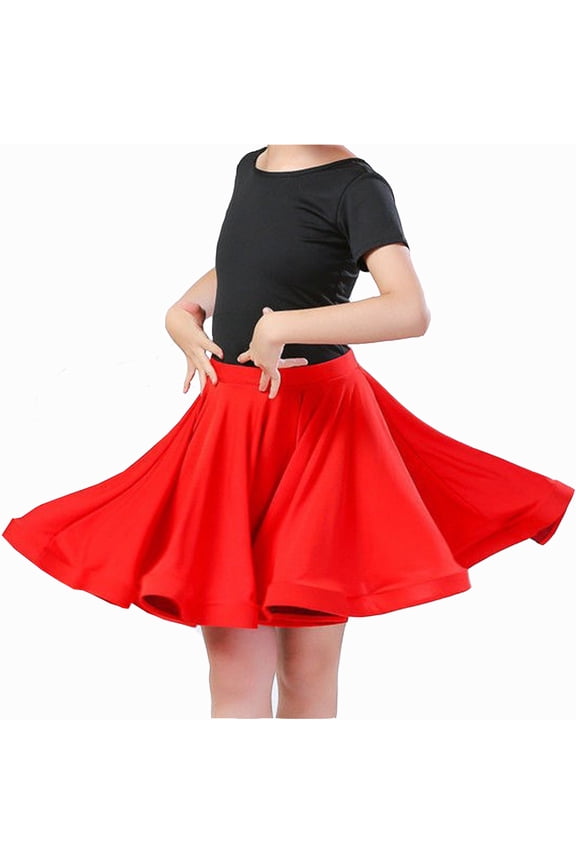 Girls Latin Dance Skirt Swing Dancewear for Ballroom Salsa Practice