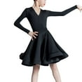 thumbnail image 1 of YM YOUMU Kids Girls Long Sleeve Latin Dance Dress Ballrom Tango Performance Dancewear, 1 of 3