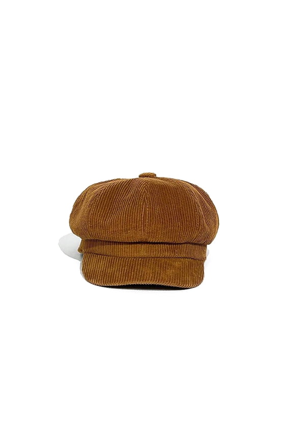 Women Beret Newsboy Cap Corduroy Vintage Octagonal Hat