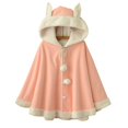 thumbnail image 1 of YM YOUMU Women Cape Cloak Warm Fleece Ears Hooded Poncho Coat Winter, 1 of 5