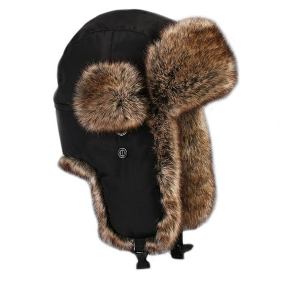 YM YOUMU Women Faux Fur Hat Men Flaps Trooper Cap Winter