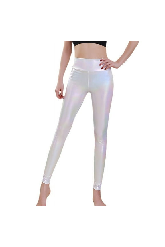 Women Faux Leather Leggings Skinny Stretchy Pencil Pants Trousers