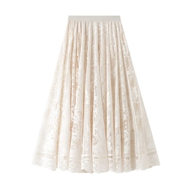 YM YOUMU Women's Cotton Floral Lace Slip Dress - 110cm Length, Underdress Extender Or Nightgown