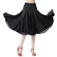thumbnail image 1 of YM YOUMU Women Lace Midi Ballroom Dance Skirt Latin Salsa Modern Tango Swing Dancewear, 1 of 2
