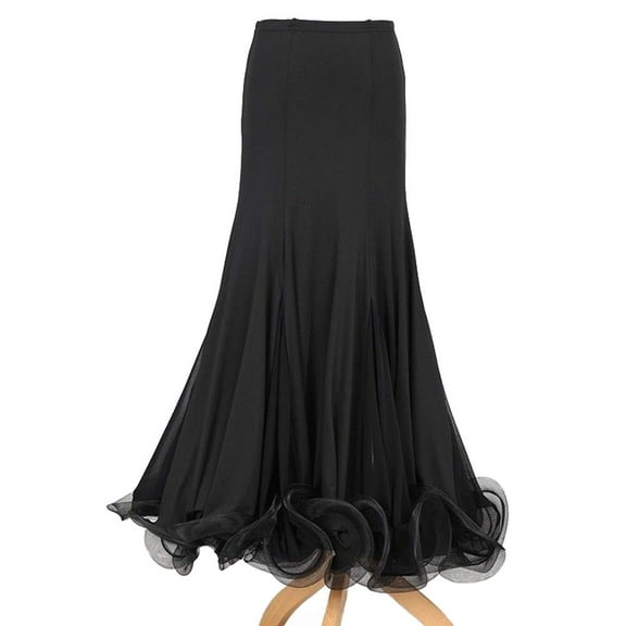 YM YOUMU Women Latin Dance Skirt Fishtail Dancewear for Ballroom Salsa Practice