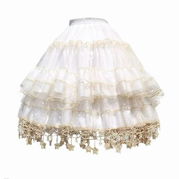 YM YOUMU Women Mesh Tulle Skirt Tutu Petticoat Crinoline Underskirt