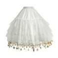 thumbnail image 1 of YM YOUMU Women Petticoat Underskirt Shinny Dot Stars Adult Tutu Tulle Mesh Skirt Crinoline Lolita Dress, 1 of 4