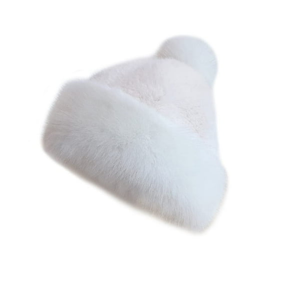 YM YOUMU Women Pom Pom Bobble Hat Beanie Faux Fur Winter Warm Russian Cossack Ski Cap