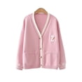 thumbnail image 1 of YM YOUMU Women Rabbit Embroidered Knitted Cardigan Sweater Button Down Jumper Outwear, 1 of 1