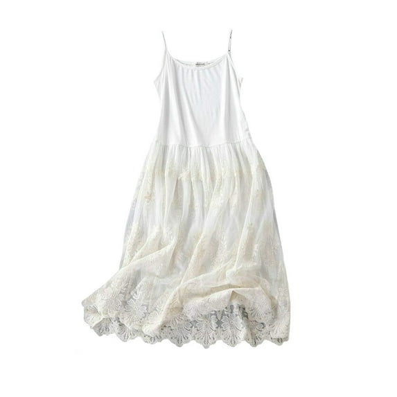YM YOUMU Women Summer Floral Lace Trim Extender Camisole Dress Slip Spaghetti Tank Top Casual