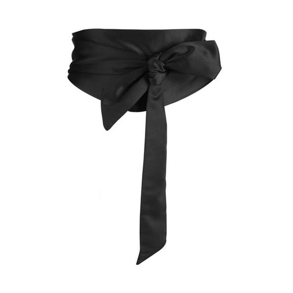 YM YOUMU Women Wide Satin Belt Faux Silk Waistband Casual