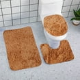 thumbnail image 1 of YMARPT Bathroom Carpet Sets 3 Pieces, Bath Rugs Set, Soft Non Slip Bathtub Carpet, Plush Soft Shower Bath Mat, Solid Color Bathroom Toilet Floor Mat, Plush Bath Mat for Bathroom, Tub, Shower, 1 of 6
