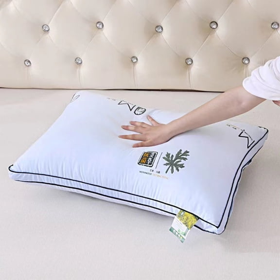YMARPT Hotel-grade Pillow Core Soft And Supportive Down Bed Pillow Suitable For Back Side And Stomach Sleepers Made Of Skin-friendly Cotton Fabric for Home Office Household Use