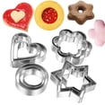 thumbnail image 1 of YMARPT Mini Cookie Cutters Set of 12, Cookie Cutter Set, Metal Cutter Mold for Baking, Hollow Cookie Mold, Stainless Steel Biscuits Molds for Baking, Fruit, Vegetable, 1 of 5