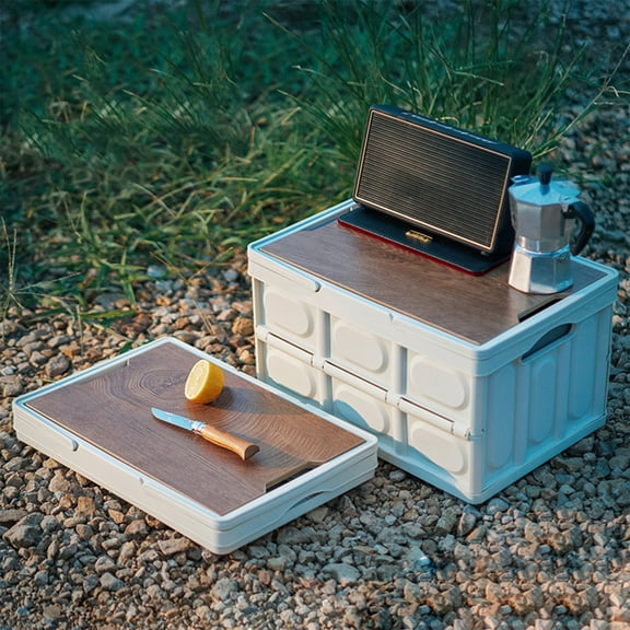 YMARPT Outdoor Portable Storage Box- Foldable Multifunctional Storage Box- Removable Tarpaulin- For Camping Picnic- Car Storage- Home Storage for Household Car Cleaning