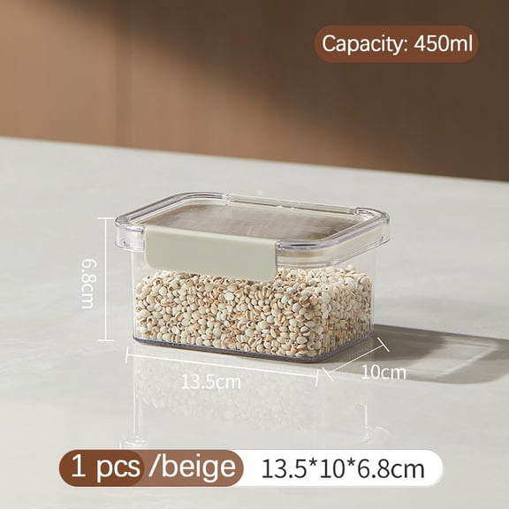 YMARPT Sealed Tank Kitchen Storage Container, Plastic Grain Storage Box, Food Storage Canisters with Lock Catch, for Food Snacks Tea Coffee