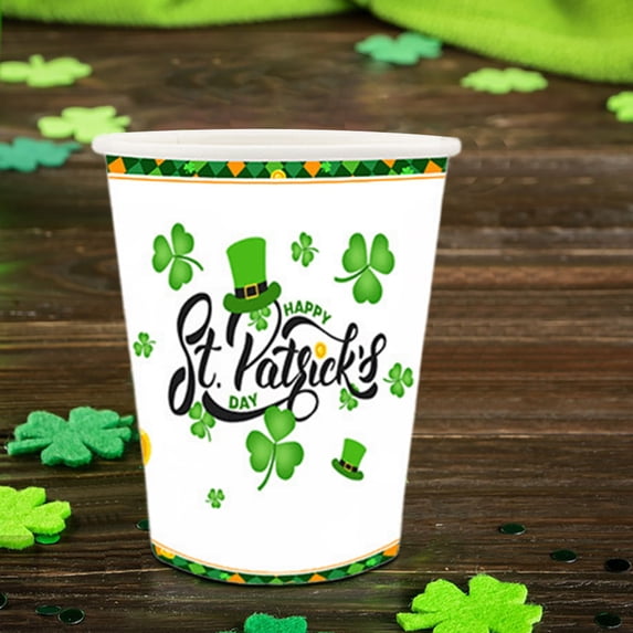 YMARPT St. Patrick's Day Tableware Set Party Supplies, Disposable Decorative Tableware for 10/24 Guests, St. Patrick's Day Party Theme Tableware Set