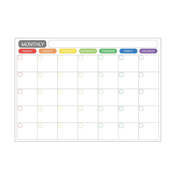 YMARPT Sticky Notes, Message Notes, Monthly Weekly Planner Erase Magnetic Refrigerator Calendar Message Sticker Notes