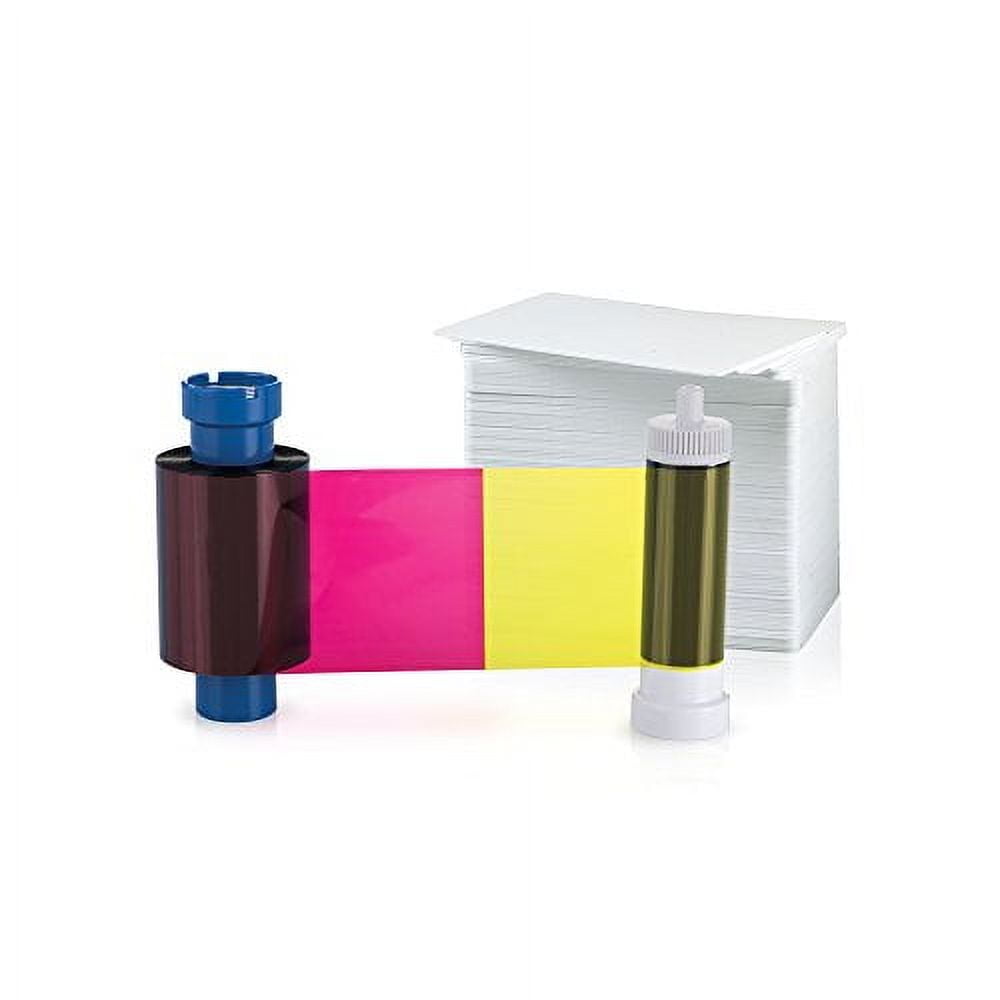 YMCKO 100 Print Ribbon/Card Pack for Pilot and Compass Printers ...
