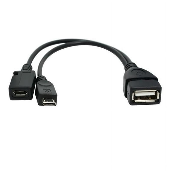 YMDZ Amazon Fire Stick USB OTG Port Adapter Cable 4K 2nd Gen Cube & TV3 Micro to Media Sticks Black