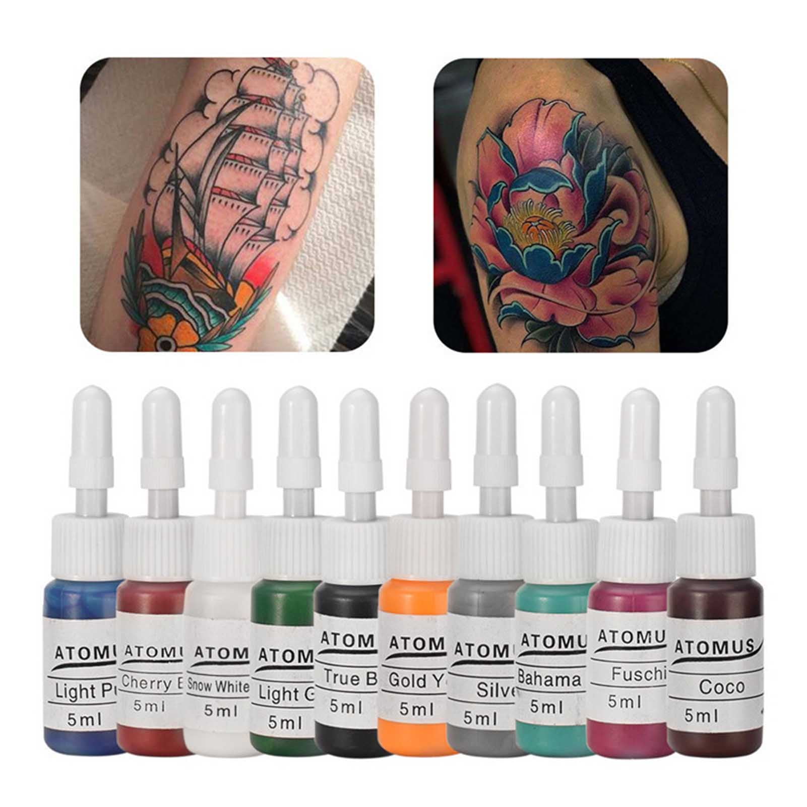  World Famous Tattoo Ink - 12 Primary Color Tattoo Kit #2 -  Professional Tattoo Ink in Color Assortment of Tattoo Ink - Skin-Safe  Permanent Tattooing - Vegan & Non-Toxic (1 oz