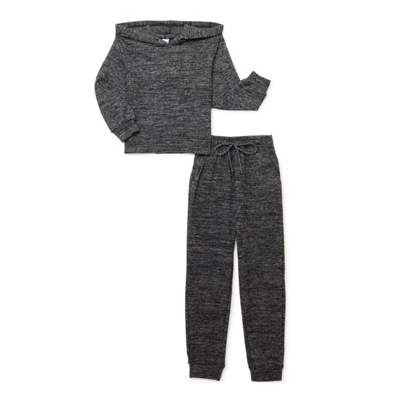 YMI Girls' Printed Hoodie and Joggers Active Set, 2 Piece, Sizes 7-16