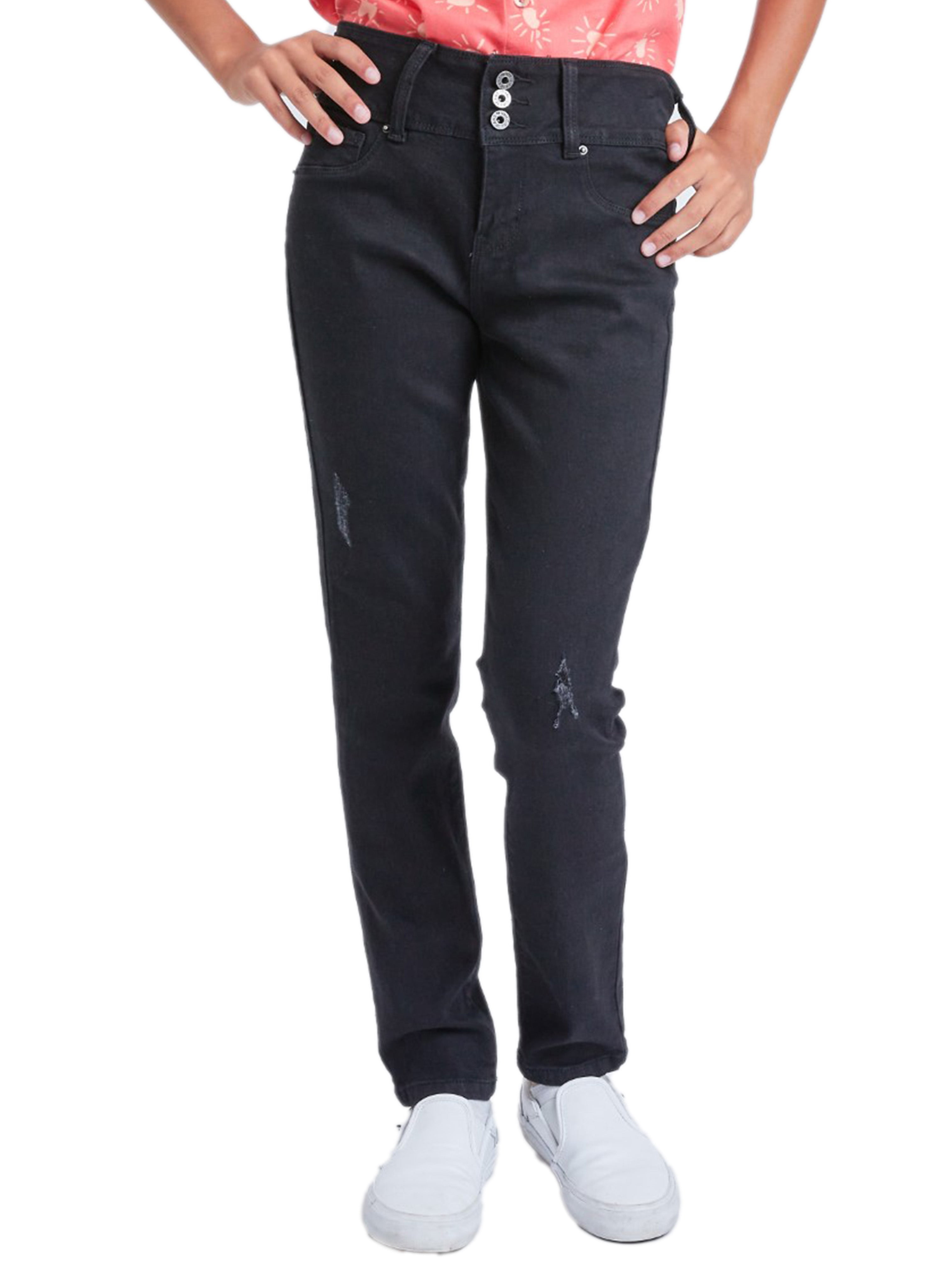 yummyページ YMI Jeans Girls 3 Button Essential Skinny Jeans With Faux