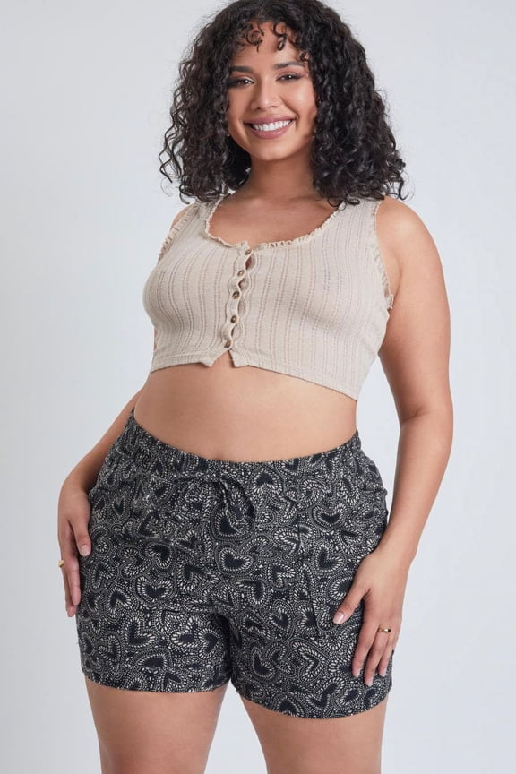 Jeans Plus Size Women's Drawstring Waistband Linen Shorts