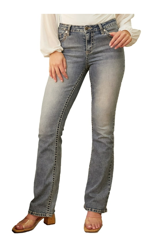 Jeans Premium Heavy Stitch Mid-Rise Bootcut Jeans