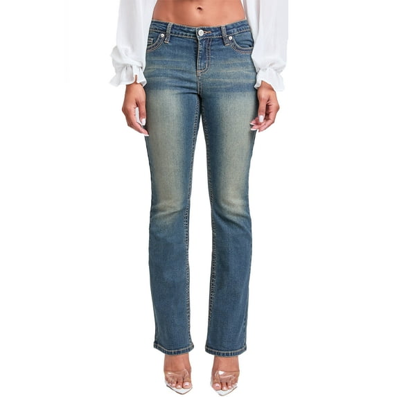 YMI Jeans Premium Heavy Stitch Mid-Rise Bootcut Jeans