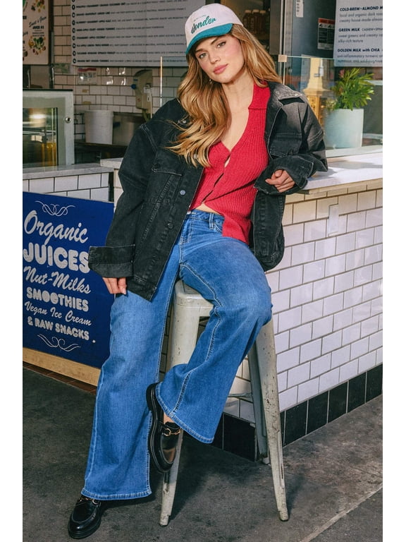 Women's Essential Low Rise Wide Leg Jeans