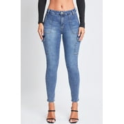 YMI Jeans Women's High Rise Skinny Cargo Jeans