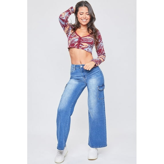 Women's Skater Cargo Wide Leg Jeans