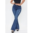 thumbnail image 1 of YMI Junior's Classic High Rise Flare Bell Bottom Jeans - Tall Long Inseam 34'', 1 of 5