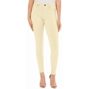 YMI Juniors Solid Hyperstretch Skinny Pants Small Banana Cream Yellow