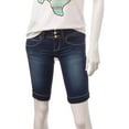 thumbnail image 1 of YMI Juniors Wanna Betta Butt Bermuda Denim Shorts, Dark wash, 1 of 1
