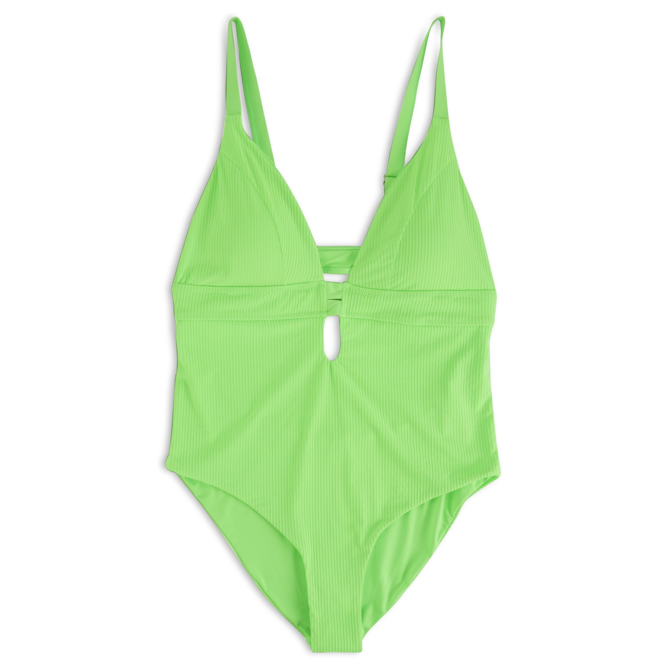 YMI Ribbed One Piece Double Strap Swimsuit Plus Size