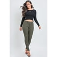 thumbnail image 1 of YMI Women's Hyperstretch Mid-Rise Skinny Jeans - Dark Olive - Large, 1 of 4