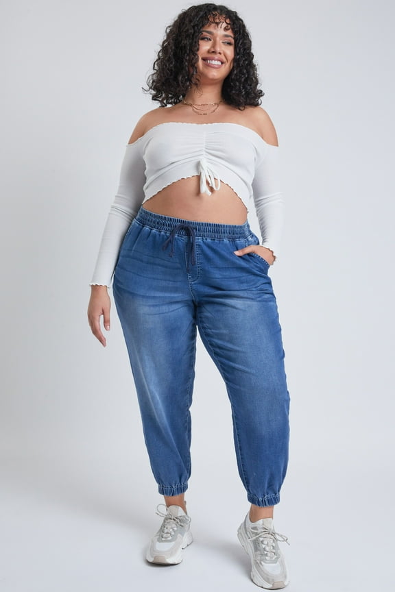Women's Plus Size High Rise Elastic Waist Jogger