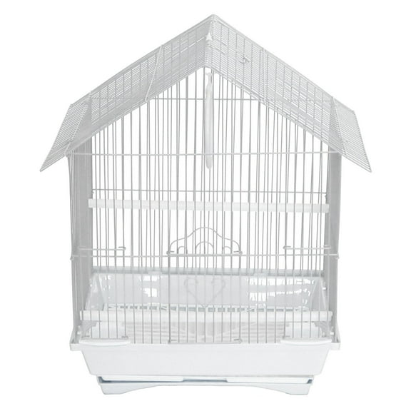 YML 1114WHT House Top Style Small Parakeet Cage