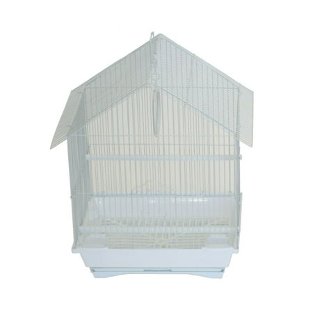 YML 1314MWHT House Top Style Small Parakeet Cage