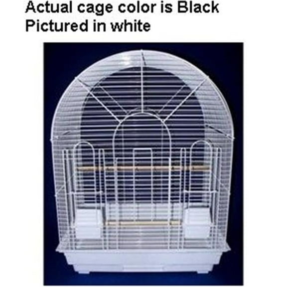 YML 1934BLK Round Top Small Bird Cage in Black