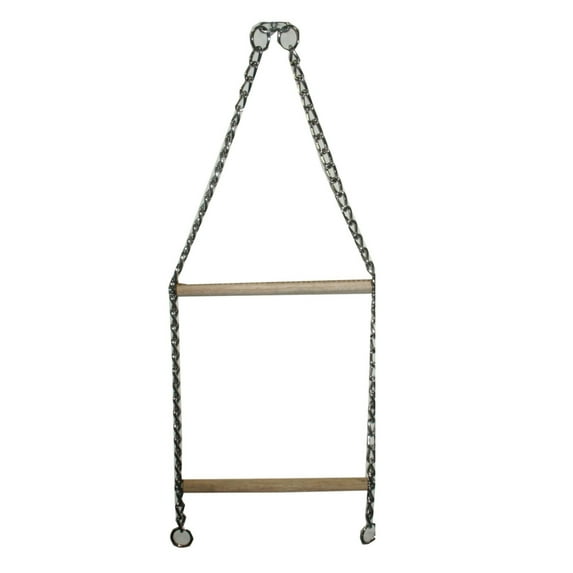 YML BT2 Wooden Perch and Steel Chain Ladder Toy for Birds