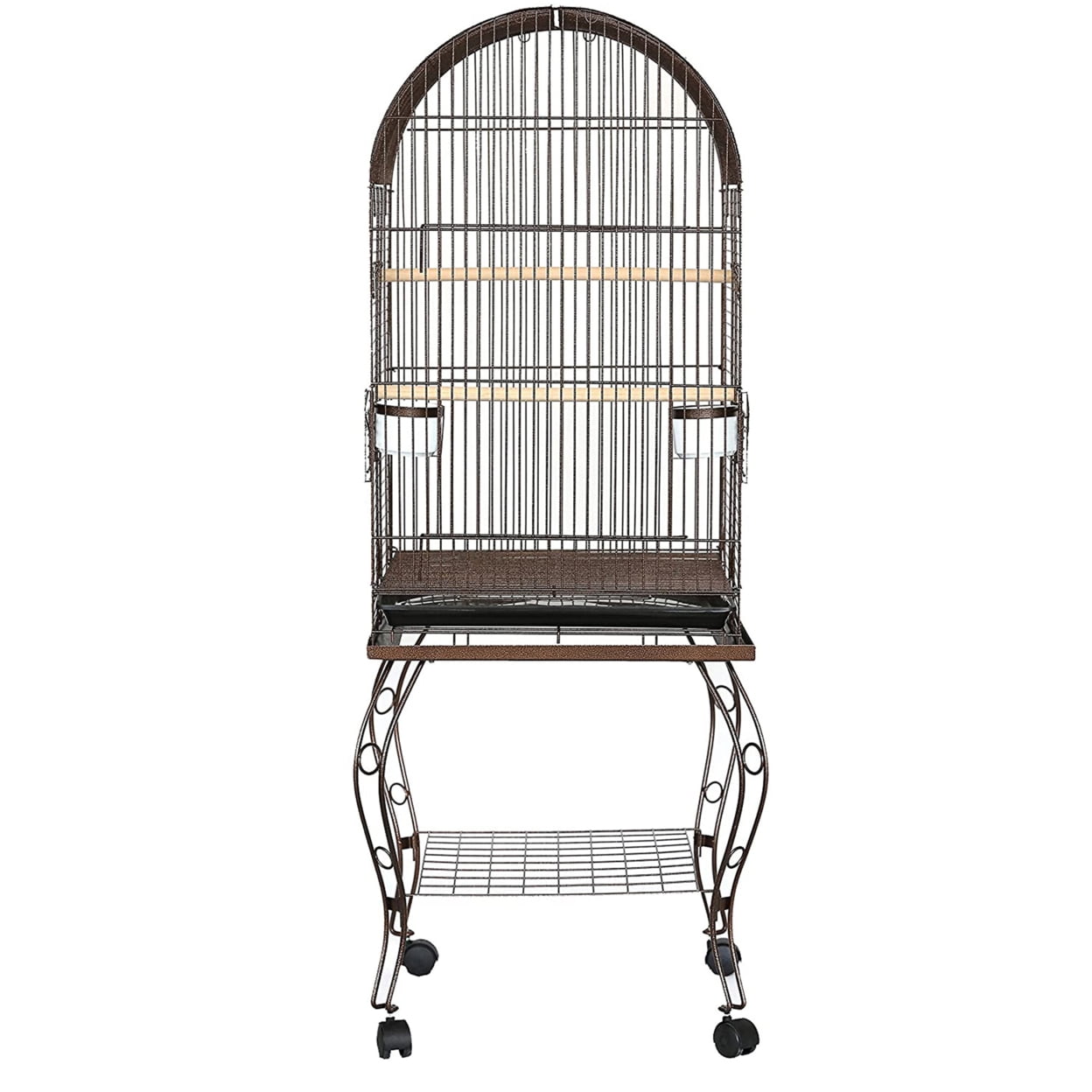 Antique Copper 20" Dometop Parrot Cage with Stand