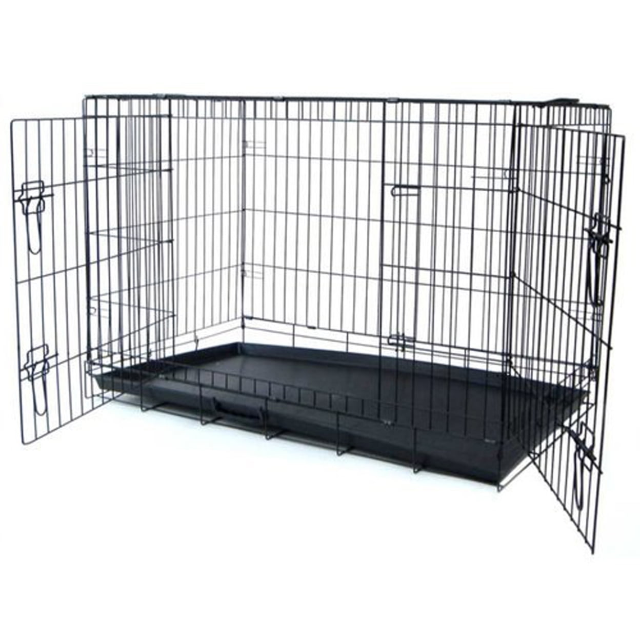 YML 24" Foldable Heavy Duty 2 Door Dog Crate