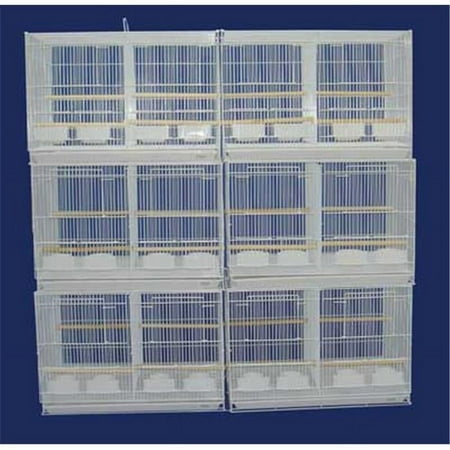 Lot of 6 Small Breeding Cages with Divider, White