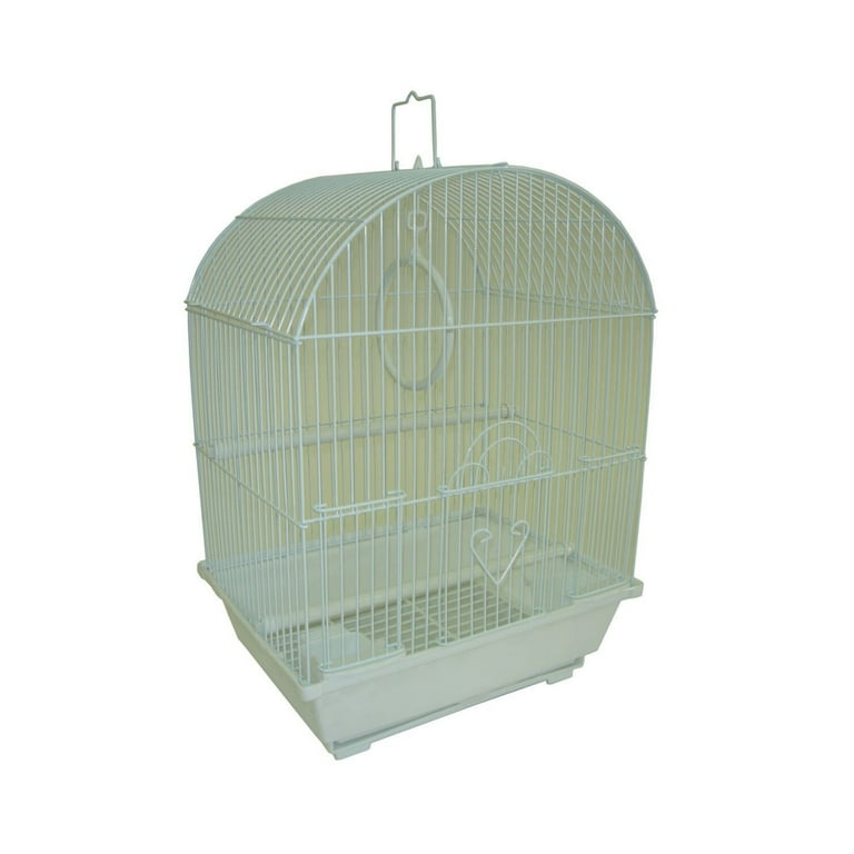 YML A1304WHT Round Top Style Small Parakeet Cage 11 x 9 x 16